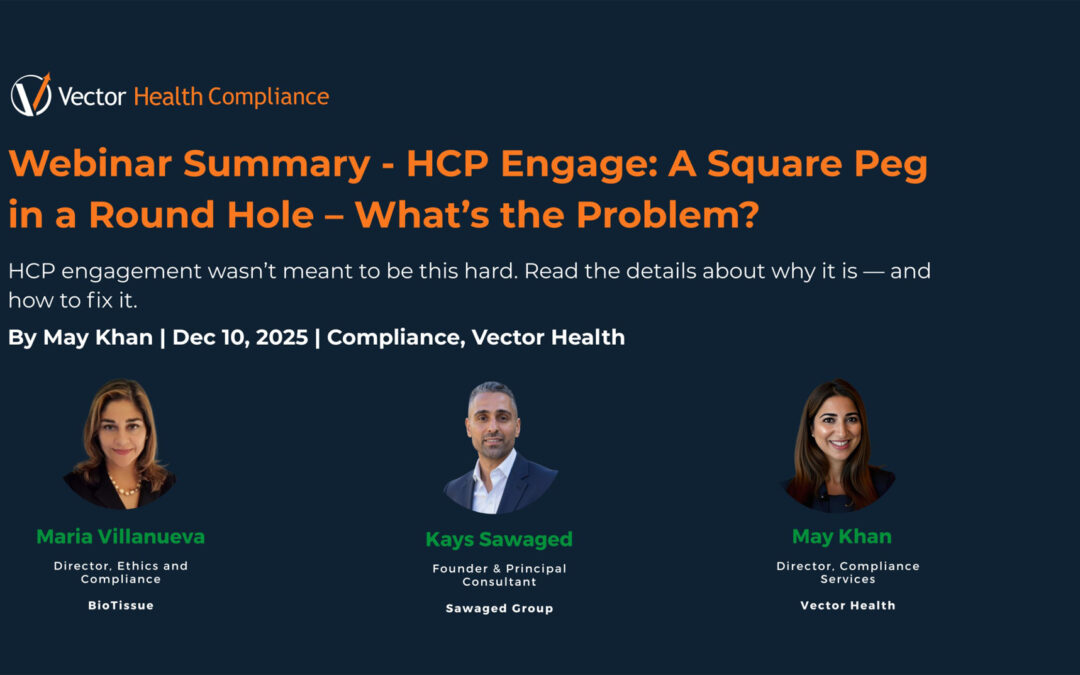 Webinar Summary – HCP Engage: A Square Peg in a Round Hole